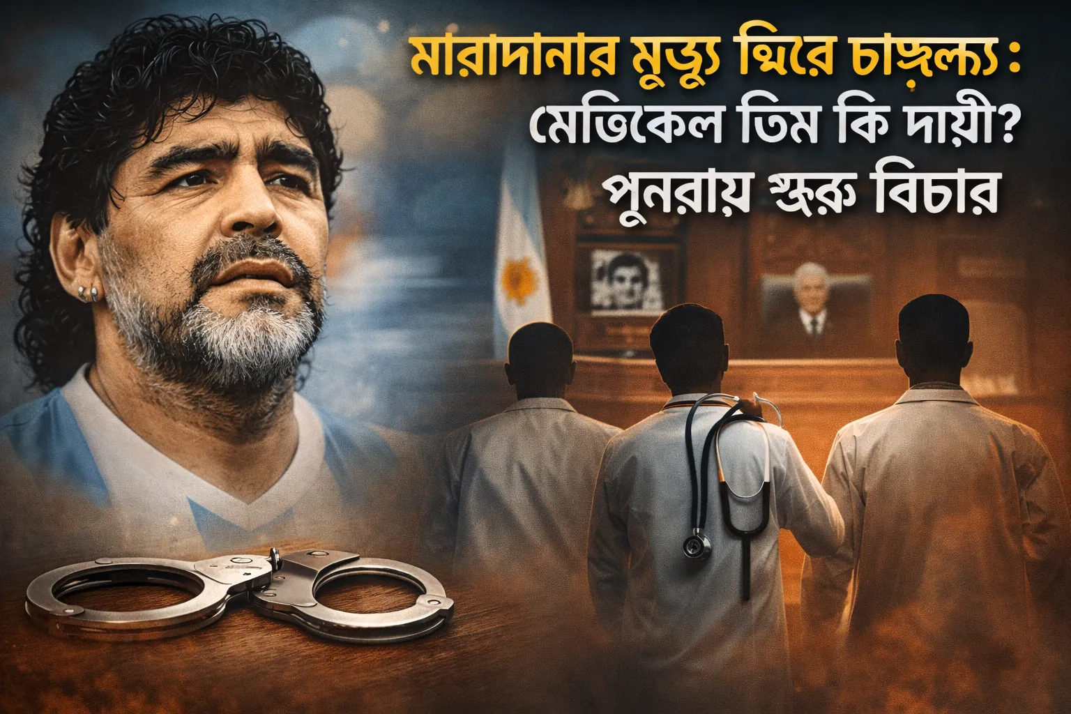 মারাদোনার মৃত্যু ঘিরে চাঞ্চল্য: মেডিকেল টিম কি দায়ী? পুনরায় শুরু বিচার